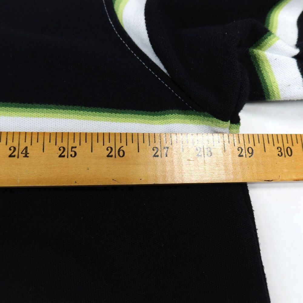 Vintage Y2K Karl Kani Polo Shirt Men's 4XB Big & Tall Green Striped Long Sleeve - Picture 12 of 14